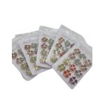 Set brose engros martisor patru foi multicolor cu pietricele set brose 12/buc