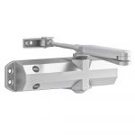 Amortizor cu brat hold-open rezistent la foc Yale, seria 4000, argintiu