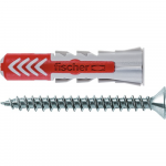 Diblu cu surub cap inecat Fischer Duopower si capacele autoadezive de mascare, nylon, 6 x 30 mm, 12 bucati