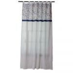 Perdea 2419, alb si bleu, 140 x 245 cm