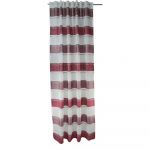 Perdea 2516 80, alb si visiniu, 140 x 245 cm