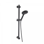 Set dus Ferro Phila Black N375BL-B, suport reglabil, para cu 1 functie, furtun de dus, negru mat, lungime furtun 1.5 m