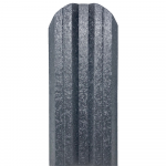 Sipca metalica gard Tisa, gri, RAL 7024, mat, 0.4 mm, 1500 x 115 mm, 25 bucati + 50 bucati surub autoforant