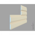 Termosistem decorativ FPTD05, crem, polistiren expandat, 50 x 3 cm, 2 m