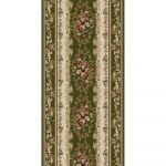 Traversa Lotus 535/310, polipropilena heat-set, verde, 100 cm