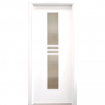 Usa interior cu geam, Alb2 gol D2 760, dreapta, 202 x 76 x 4 cm cu toc