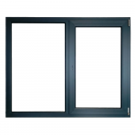 Fereastra PVC Aluplast, 5 camere, deschidere dreapta oscilobatant, gri antracit, 146 x 116 cm