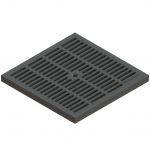 Gratar camin pluvial, polipropilena, clasa A15, 300 x 300 mm, negru