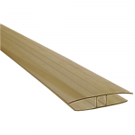 Profil H policarbonat bronze, grosime 8 mm, L = 6 m