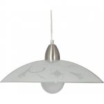 Pendul Fiori, 1 x E27, 40W, H800 X D 400 mm, crom satin + alb