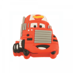 Buton AM085, model camion, silicon, rosu,  40 x 36 x 22 mm