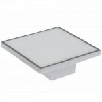 Buton cu insertie Arma BR 172, metal, 25 x 32 mm, satin argint - alb