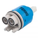 Cartus ceramic Ferro GW1, alb/albastru, 40 mm