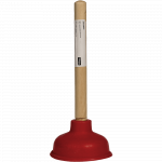 Pompa manuala pentru desfundare Wirquin, lemn-cauciuc, rosu, 11 cm