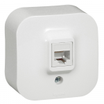 Priza date RJ45 UTP cat 5 E Forix, Legrand 782424, alb, montaj aplicat