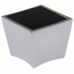 Buton cu insertie Arma BR 172, metal, 25 x 30 mm, satin argint,  negru