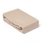 Husa saltea Jersey crem, cu elastic, bumbac 100%, 100 x 200 cm