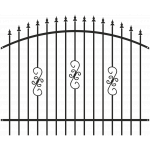 Panou gard Morena, otel galvanizat, negru, RAL 9005, 1500 - 1700 x 2000 mm