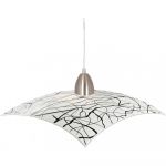 Pendul Elysia 400/S KL 5838, 1 x E27, 60W, D 400 mm, crom satin + alb, negru