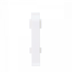 Set element de imbinare plinta parchet Korner Evo 70, alb, PVC, 70 x 20.7 mm, 2 bucati/set