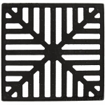 Gratar pluvial in fulga, fonta, 28 x 28 cm