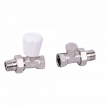 Set robineti drepti tur/retur Ferro ZGB01, alama, argintiu, diametru 1/2