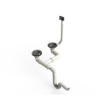Sifon pentru 2 cuve mic Doruq, 4 cm x 2 toli