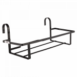 Suport jardiniera cu agatatori, 50 cm, fier forjat, negru
