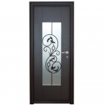Usa metalica pentru exterior Tracia Dulcineea, deschidere stanga, culoare RAL 8019, 880 x 2050 mm
