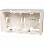 Doza dubla pentru montaj aparent Legrand 754192, 2 posturi, IP2X, alb