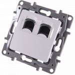 Priza dubla date RJ45 UTP cat 6 Niloe, Legrand 764574, alb
