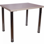 Masa de bucatarie cu picioare cromate reglabile blat 36, mesteacan, 90x66 cm