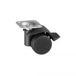 Roata container cu frana, placa de fixare, D: 35 mm