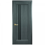 Usa interior celulara cu geam New Style Nostra Dellita BLK, reversibila, MDF, gri, toc fix, 200 x 60 x 4 cm