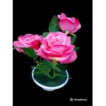 Aranjament ghiveci floral decorativ engros 25 cm Roz