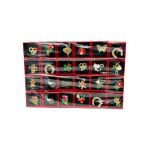 Pachet Mix En-gros 96 Brose Martisor ambalate in cutiuta cu fereastra, 5×5cm