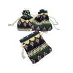 Saculet cadou textil cu imprimeu ,6.5×7.5 cm