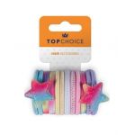 Set 12 elastice de par "Rainbow & Stars", Top Choice TC26393 Engros