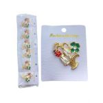 Set brose engros 12/buc "cosulet cu ghiocei"40x30mm