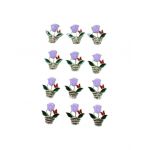 Set En-gros 12 Brose Martisor marime mica, 3.5cm, Cosulet cu Trandafir