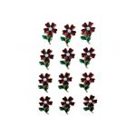 Set En-gros 12 Brose Martisor marime mica, 3.5cm, Floare Rosie