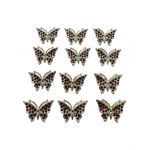 Set En-gros 12 Brose Martisor marime mica, 3.5cm, Fluturas Rosu