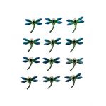 Set En-gros 12 Brose Martisor marime mica, 3.5cm, Libelula Albastra