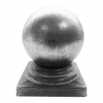 Capac stalp gard patrat cu bila, metal, 100 x 100 mm