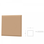 Coltar decorativ pentru fatada FPCL03, polistiren EPS + rasina, 250 x 250 x 30 mm, crem