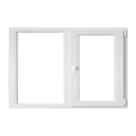 Fereastra PVC, 5 camere, deschidere dreapta oscilobatant, alb, 150 x 100 cm