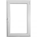 Fereastra PVC, 5 camere, deschidere dreapta oscilobatant, alb, 76 x 136 cm