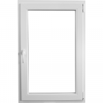 Fereastra PVC, 5 camere, deschidere dreapta oscilobatant, alb, 80 x 100 cm