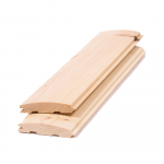 Lambriu lemn semirotund, 96 x 18 x 3000 mm; CL.AB