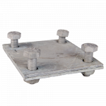 Piesa legatura cruce pentru platbanda, fara placa intermediara, otel zincat, 70 x 70 x 30 mm